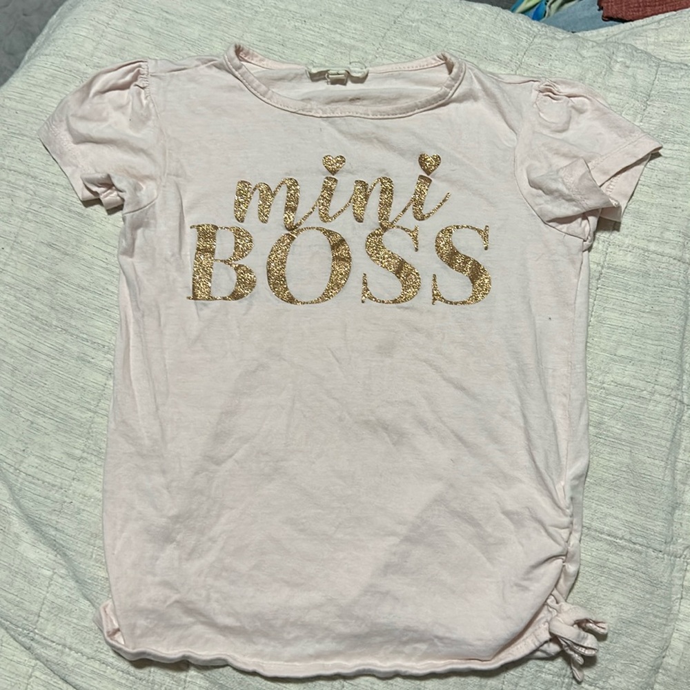 Girls “mini boss” tshirt. Size 5